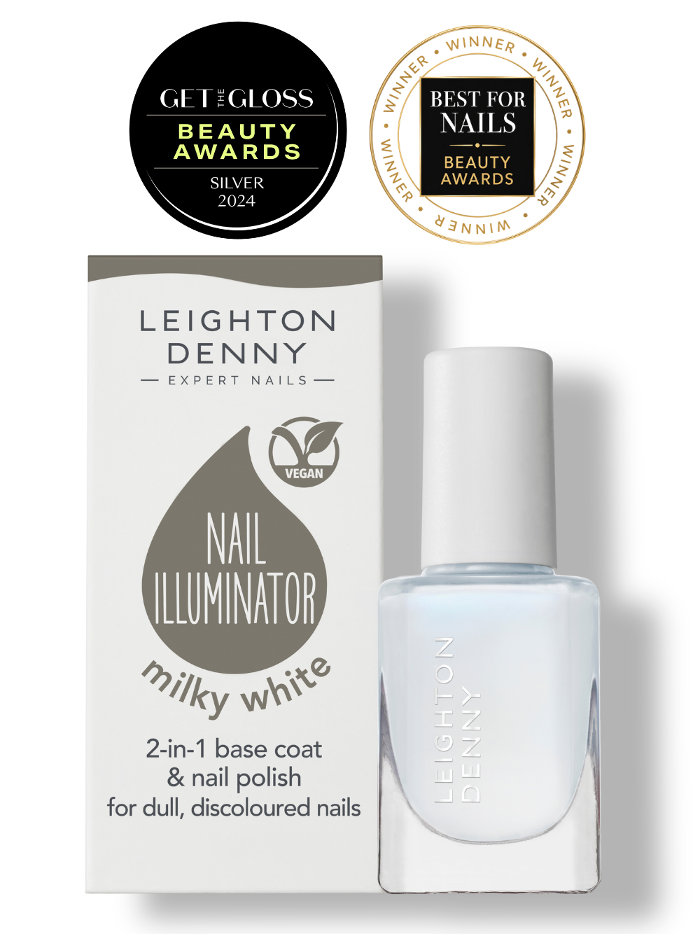 Nail Illuminator Milky White | nail polish & brightening treatment base coat
