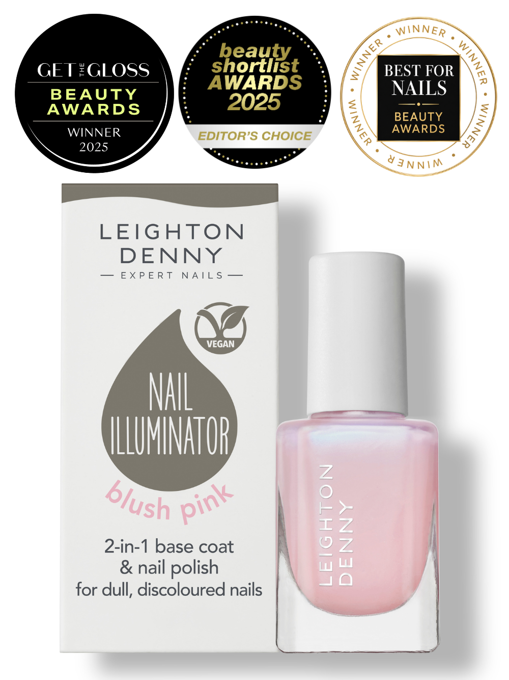 Nail Illuminator Blush Pink | nail polish & brightening treatment base coat