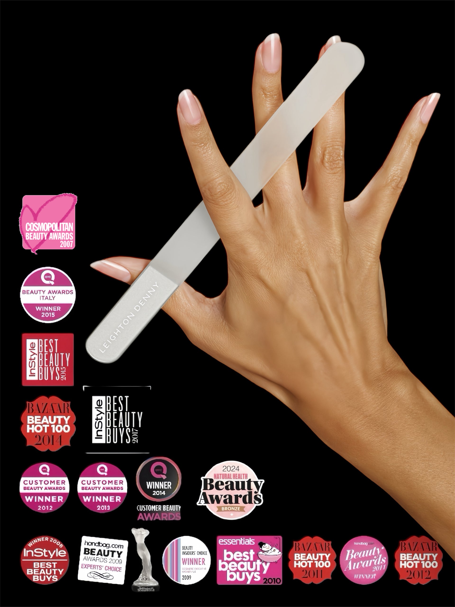 Large Crystal Nail File Duo (195mm) SPECIAL VALUE