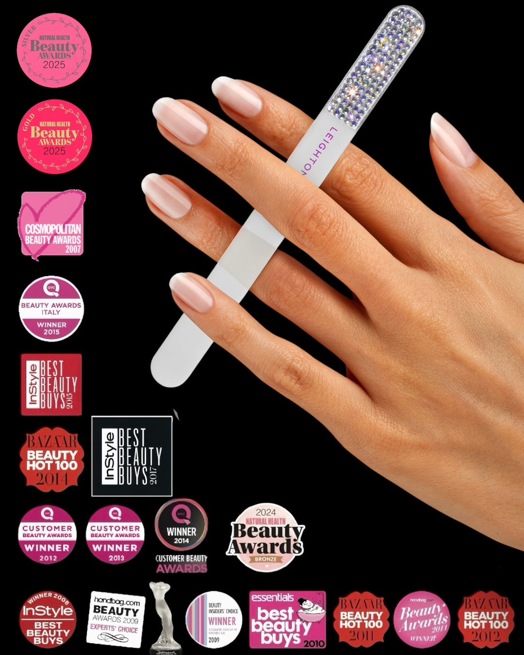 21st Anniversary Holographic Small Crystal Nail File (135mm) & storage box