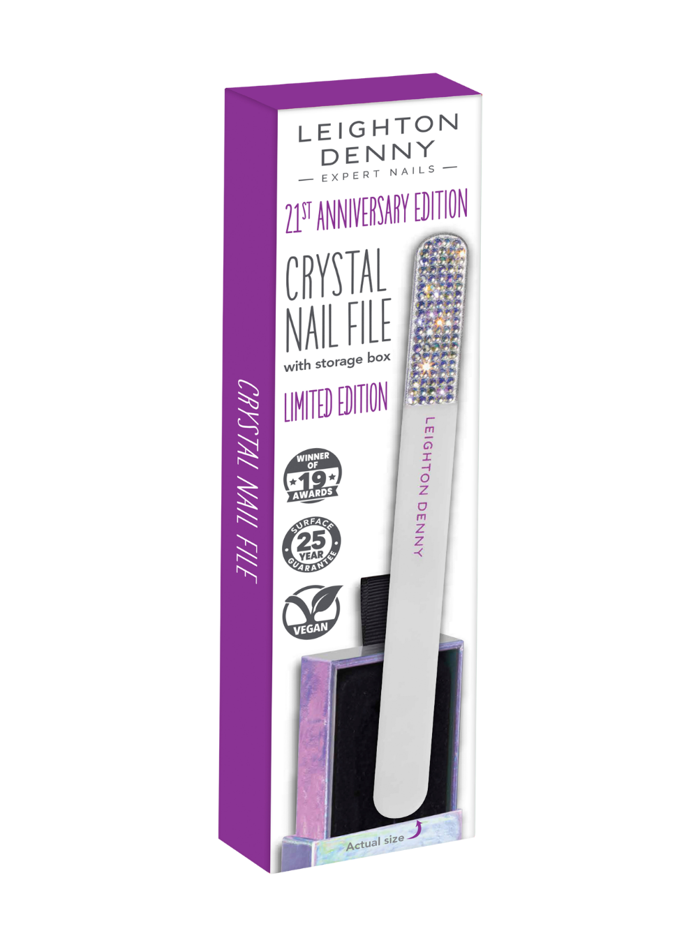 21st Anniversary Holographic Small Crystal Nail File (135mm) & storage box