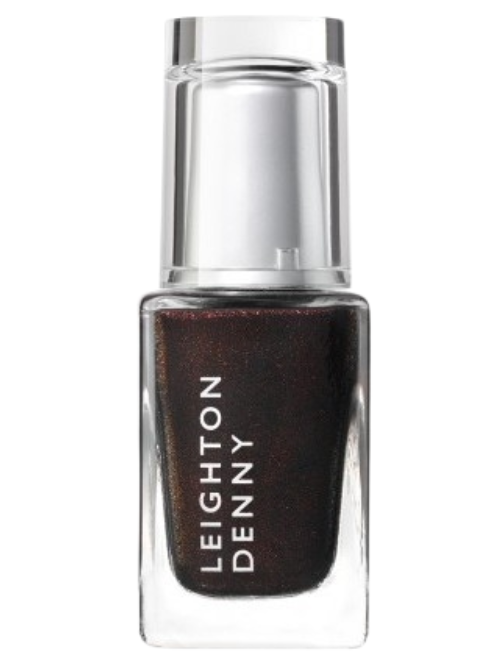 A deep burgundy metallic nail polish 12ml bottle