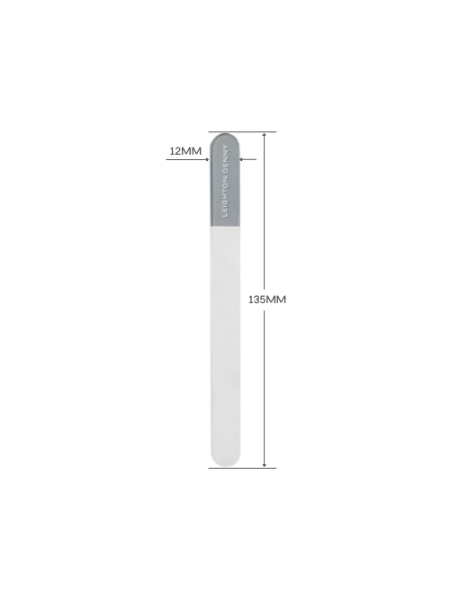 Small crystal nail file measurements are 135mm x 12mm