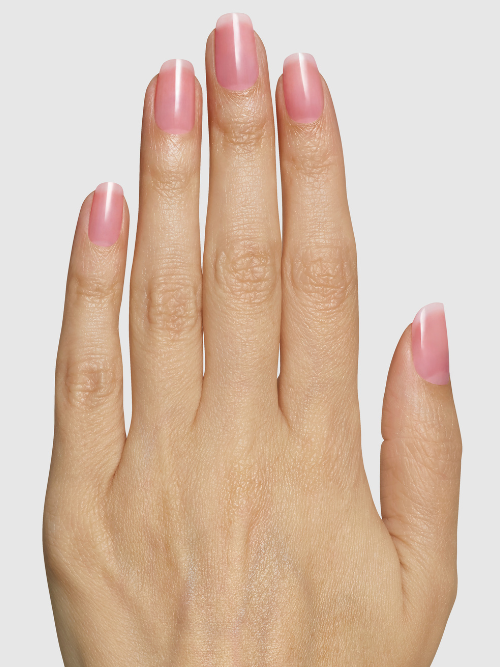 Less Is More rosy glow nail colour on nails. Your nails but better. 