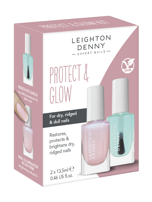 Protect & Glow | Illuminating Nail Care Duo for Dry, Ridged Nails